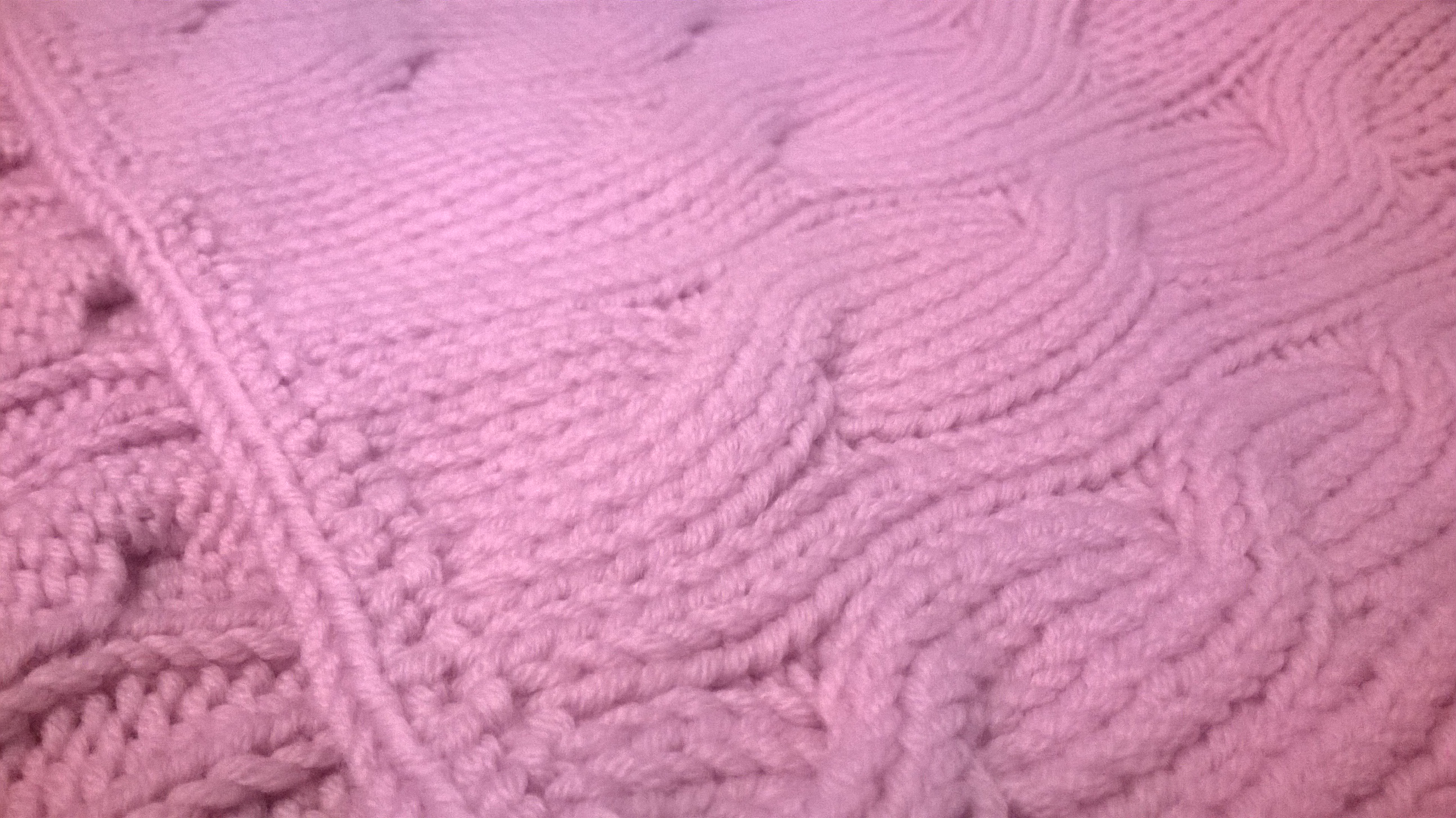 Copertina neonato in lana con trecce 